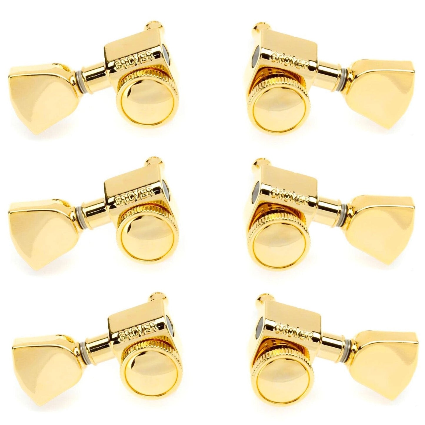 NEW Grover 502 LOCKING Tuners 3x3 Modern Gibson Les Paul KEYSTONE Buttons GOLD