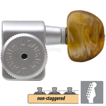 Load image into Gallery viewer, NEW Hipshot Non-Stag Tuners Fender® Directrofit™ LOCKING Amber Buttons - SATIN