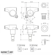 Carregar imagem no visualizador da galeria, NEW Gotoh SGS510Z-P8 MG MAGNUM Locking DSL 6 IN LINE Set 1:18 Right Handed GOLD