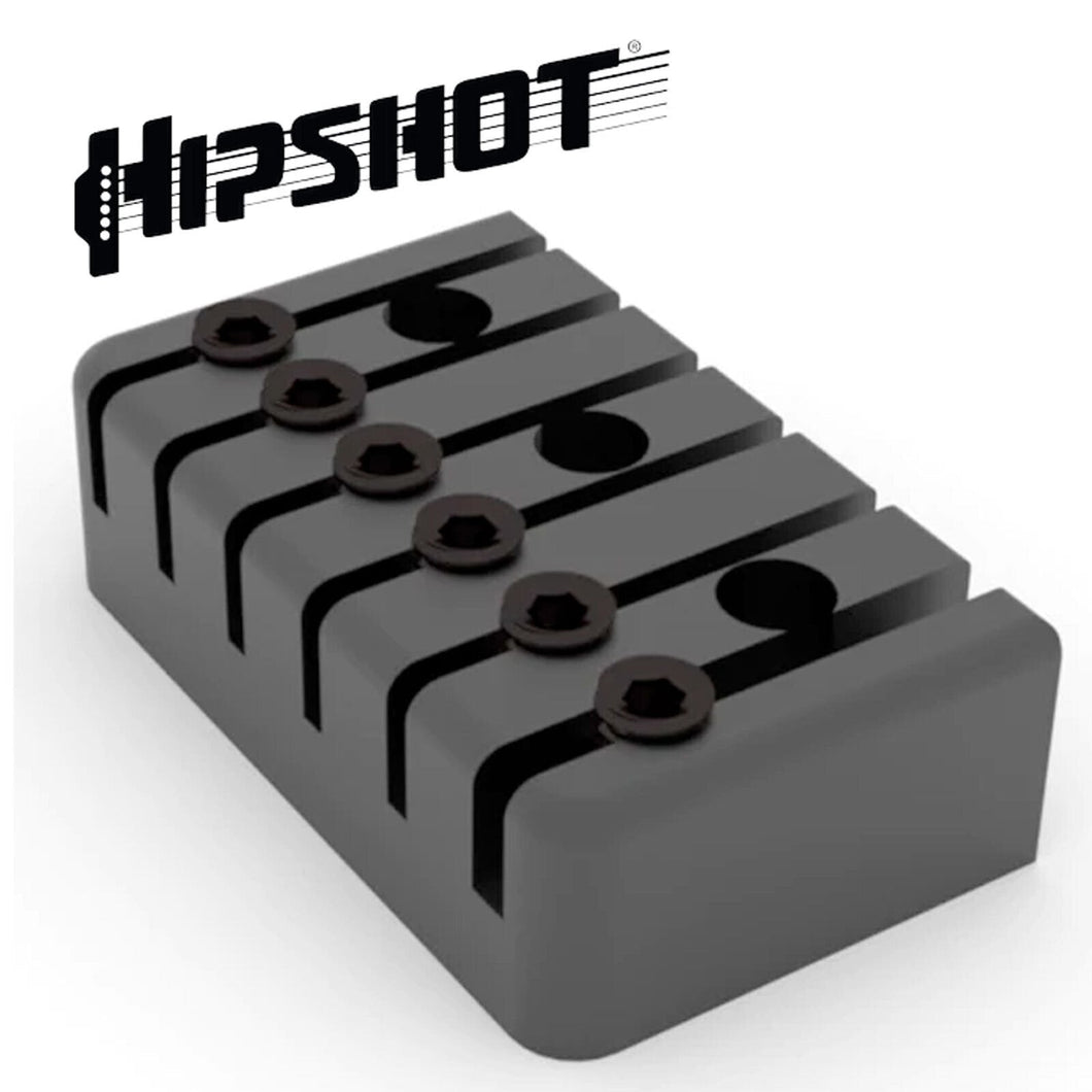 NEW Hipshot 6 String Guitar Headless ALUMINUM Traditional Tailpiece - BLACK