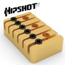 Carregar imagem no visualizador da galeria, NEW Hipshot 6 String Guitar Headless ALUMINUM Traditional Tailpiece - GOLD