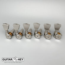 Load image into Gallery viewer, NEW Hipshot Grip-Lock Non-Staggered LOCKING TUNERS 6 In Line Keystone - NICKEL