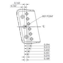 Load image into Gallery viewer, USA Hipshot 6 String Multi-Scale Fixed Guitar Bridge 11° Angle .125&quot; Flr CHROME