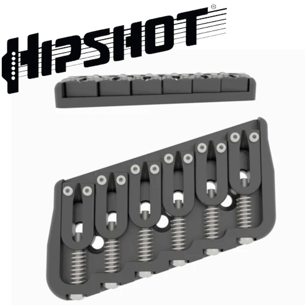 USA Hipshot 6 String Multi-Scale Fixed Guitar Bridge 18° Angle .125