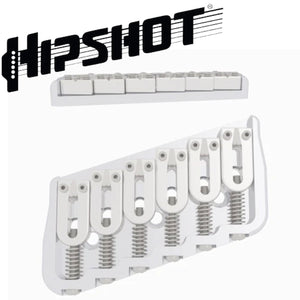 USA Hipshot 6 String Multi-Scale Fixed Guitar Bridge 18° Angle .125" Flr NICKEL