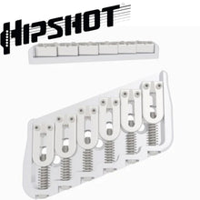 Carregar imagem no visualizador da galeria, USA Hipshot 6 String Multi-Scale Fixed Guitar Bridge 21° Angle .125&quot; Floor SATIN