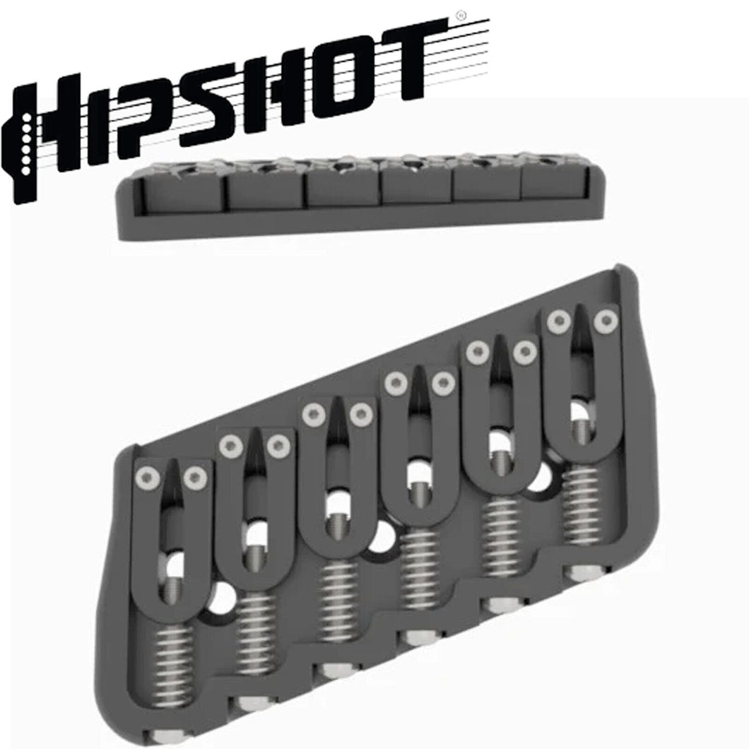 USA Hipshot 6 String Multi-Scale Fixed Guitar Bridge 21° Angle .125