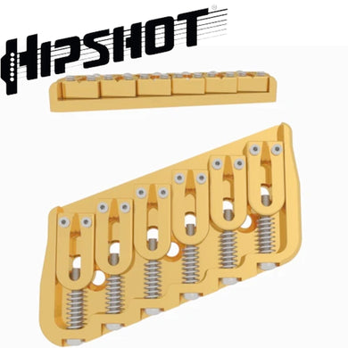 USA Hipshot 6 String Multi-Scale Fixed Guitar Bridge 21° Angle .125