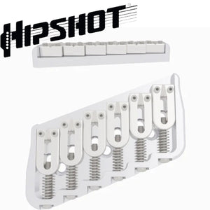 USA Hipshot 6 String Multi-Scale Fixed Guitar Bridge 21° Angle .175" Flr NICKEL