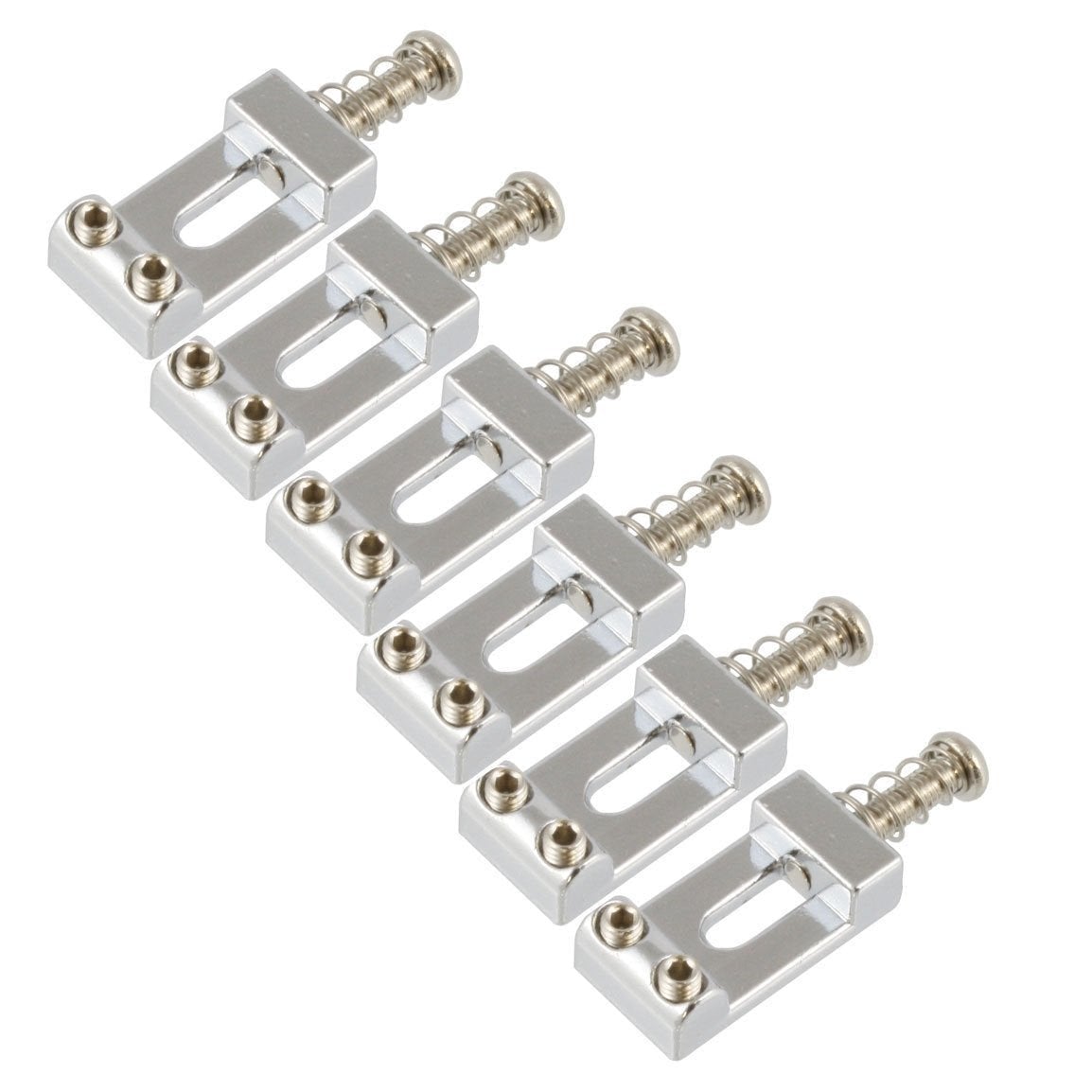 NEW (6) CHROME 70s Style Bridge Saddles for Vintage Fender Stratocaster/Strat®