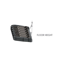 Carregar imagem no visualizador da galeria, USA Hipshot 6 String Multi-Scale Fixed Guitar Bridge 26° Angle .125&quot; Floor BLACK