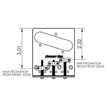 Load image into Gallery viewer, NEW USA Hipshot Telecaster® Retrofit Bridge 4 Hole Mount - BLACK