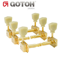 Load image into Gallery viewer, NEW Gotoh SD90-SL Tuners Tuning Vintage Keys Set BRASS Posts Keystone 3x3 - GOLD