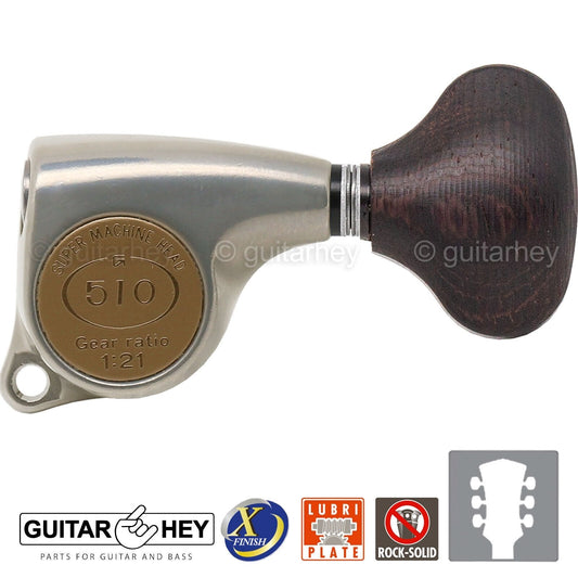 NEW Gotoh SGL510Z-TL5 Tuning Keys Set 1:21 Ratio 3x3 - ANTIQUE X-FINISH NICKEL