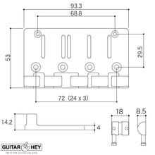 Load image into Gallery viewer, NEW Gotoh J510SJ-5 Quick Release 5-Strings Bass Bridge Multi Tonal Series BLACK