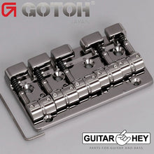 Load image into Gallery viewer, Gotoh J510SJ-5 Quick Release 5-String Bass Bridge Multi Tonal Series COSMO BLACK