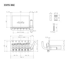 Load image into Gallery viewer, NEW Gotoh 510TS-BS2 Non-locking Tremolo Bridge Steel Block w/ Screws - GOLD
