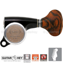 Carregar imagem no visualizador da galeria, NEW Gotoh SGS510Z-RS5 MGT 6 in line Advanced Tuning Locking Tuners Set - BLACK