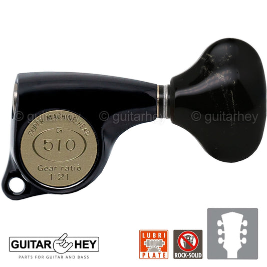 NEW Gotoh SGL510Z-FL5 L3+R3 Super Tuning Keys Set 1:21 Ratio 3x3 - BLACK