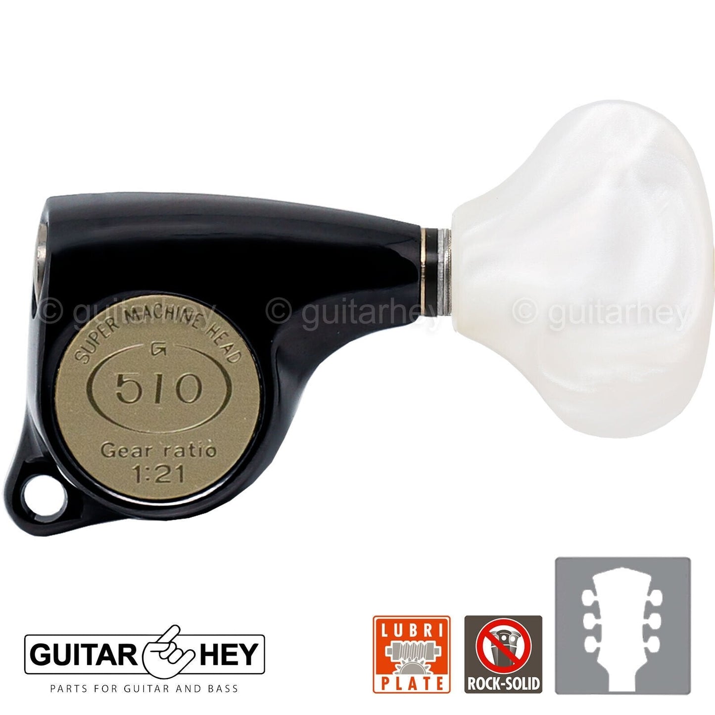 NEW Gotoh SGL510Z-WL5 L3+R3 Super Tuning Keys Set 1:21 Ratio 3x3 - BLACK