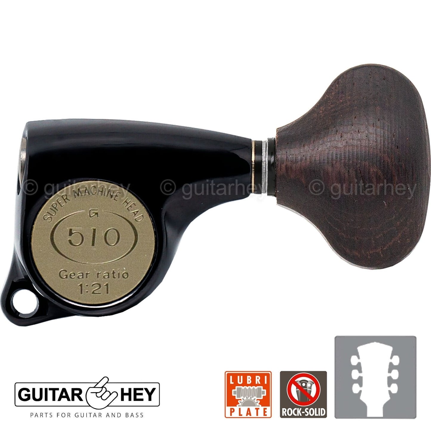 NEW Gotoh SGL510Z-TL5 L3+R3 Super Tuning Keys Set 1:21 Ratio 3x3 - BLACK