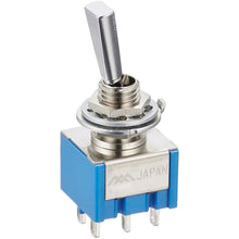 Load image into Gallery viewer, NEW (1) On-On-On Mini Switch DPDT 3-way Bass or Guitar - Made in Japan - CHROME