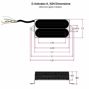 NEW DiMarzio DP102 X2N Bridge Humbucker Universal Spacing - CREAM