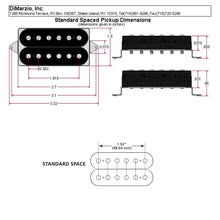 Load image into Gallery viewer, NEW DiMarzio DP103 PAF 36th Anniversary Neck Humbucker Standard Spaced BLACK COV