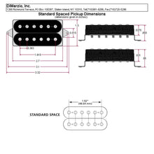 Carregar imagem no visualizador da galeria, NEW DiMarzio DP103 PAF 36th Anniversary Neck Humbucker Standard Spaced BLACK COV