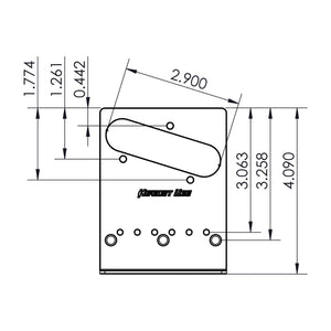 NEW Hipshot Telecaster® Retrofit Bridge 3 Mount Hole - Bender - BLACK