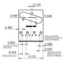 Carregar imagem no visualizador da galeria, NEW Hipshot Telecaster® Retrofit Bridge 4 Mount Hole - Bender - BLACK