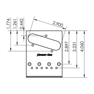 NEW Hipshot Telecaster® Retrofit Bridge 4 Mount Hole - Bender - BLACK