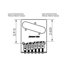 Load image into Gallery viewer, NEW Hipshot Telecaster® Retrofit Bridge 4 Mount Hole 6 Saddles - STAINLESS STEEL