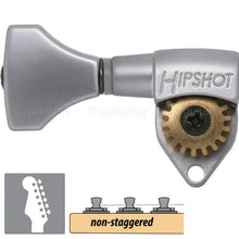 Load image into Gallery viewer, NEW Hipshot Classic Open-Gear 6 in line Non-Staggered Tuners LEFT HANDED - SATIN