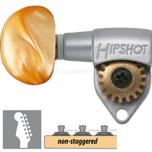 Load image into Gallery viewer, NEW Hipshot Classic Open-Gear 6 in line Non-Staggered Amber LEFT HANDED, SATIN