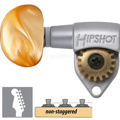 NEW Hipshot Classic Open-Gear 6 in line Non-Staggered Amber LEFT HANDED, SATIN