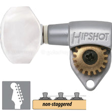 Load image into Gallery viewer, NEW Hipshot Classic Open-Gear 6 in line Non-Staggered PEARL LEFT HANDED, SATIN