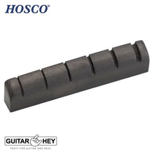 Load image into Gallery viewer, NEW Hosco Black Bone Nut for Gibson Style Pre-slotted and Shaped 43.4mm 1-45/64&quot;