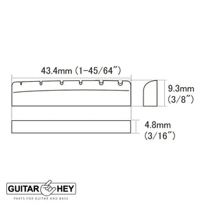 NEW Hosco Black Bone Nut for Gibson Style Pre-slotted and Shaped 43.4mm 1-45/64"