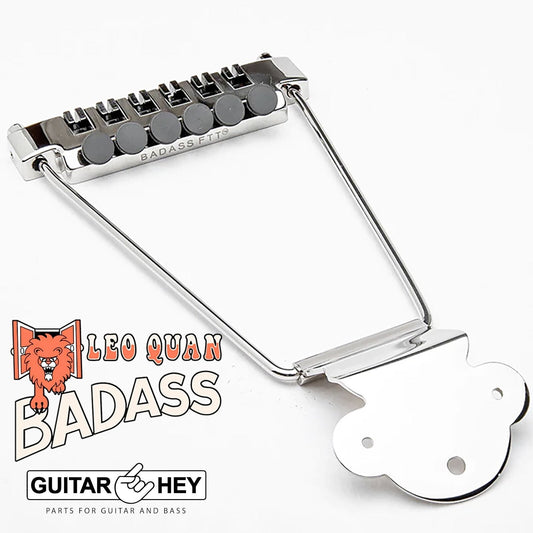 NEW Leo Quan Badass FTT Fine Tuner Trapeze Tailpiece - Nickel