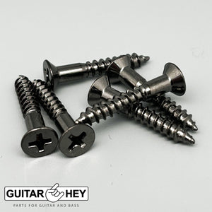 (6) Gotoh Mounting Screws for Tele Bridge GTC201/202 Flat Head 25mm, COSMO BLACK