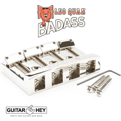 NEW Leo Quan® Badass I™ Bass Bridge for 4-string BC Rich Spector Kramer, NICKEL