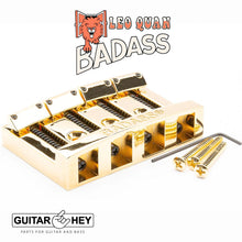 Carregar imagem no visualizador da galeria, NEW Leo Quan® Badass I™ Bass Bridge for 4-string BC Rich Spector Kramer - GOLD