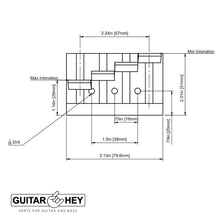 Load image into Gallery viewer, NEW Leo Quan® Badass I™ Bass Bridge for 4-string BC Rich Spector Kramer - BLACK