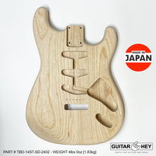 Load image into Gallery viewer, NEW Hosco JAPAN Unfinished, Sanded Strat® 62&#39;s Style Body Swamp Ash 2-piece 2402