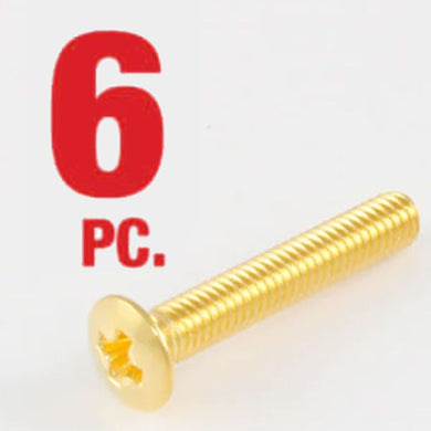 (6) Mounting Screws for Sealed Guitar Machine Heads Tuner Buttons 5/8