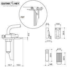 Load image into Gallery viewer, NEW Gotoh 510T-LS1 Bridge 2 Point Tremolo w/ Steel Locking Saddles - CHROME