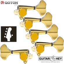 Load image into Gallery viewer, NEW Gotoh GB707 5-String Bass Machine Heads Set L4+R1 TUNERS 4x1 - GOLD