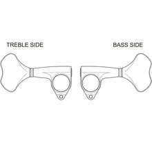 Load image into Gallery viewer, NEW Gotoh GB707 5-String Bass Machine Heads Set L4+R1 TUNERS 4x1 - GOLD