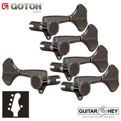 NEW Gotoh GB707 5-String Bass Machine Heads Set L4+R1 TUNERS 4x1 - COSMO BLACK